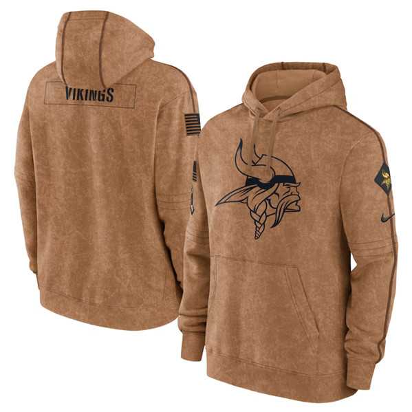 Men's Minnesota Vikings 2023 Brown Salute to Service Pullover Hoodie,We sell and wholesale Men's Minnesota Vikings 2023 Brown Salute to Service Pullover Hoodie on line form chian!